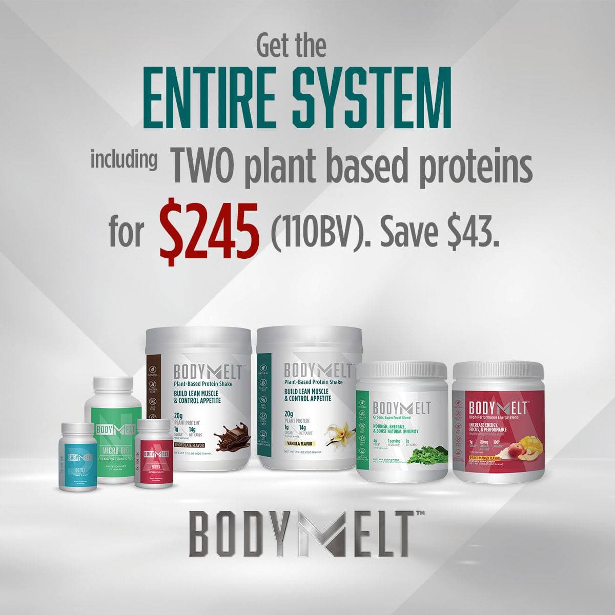 New BodyMelt Double Plant Based Protein Bundle