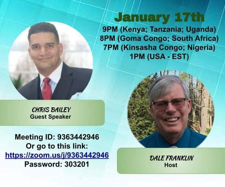 Join Us on Monday with Dale – January 17th, 2022 w/guest speaker Chris Bailey