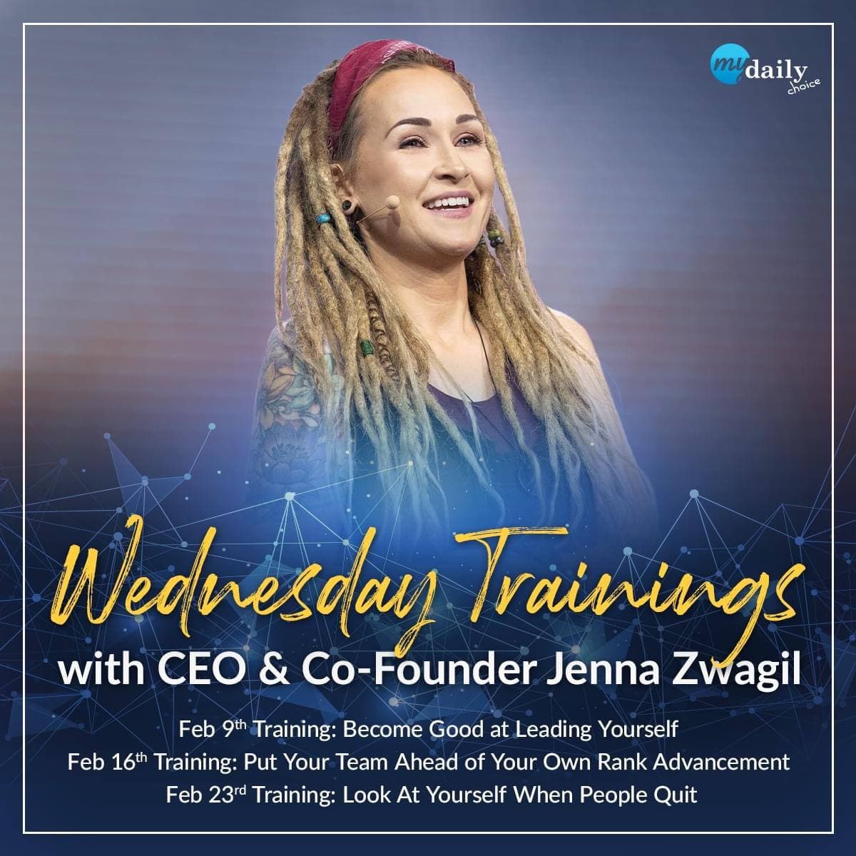 February Trainings with CEO & Co-Founder Jenna Zwagil