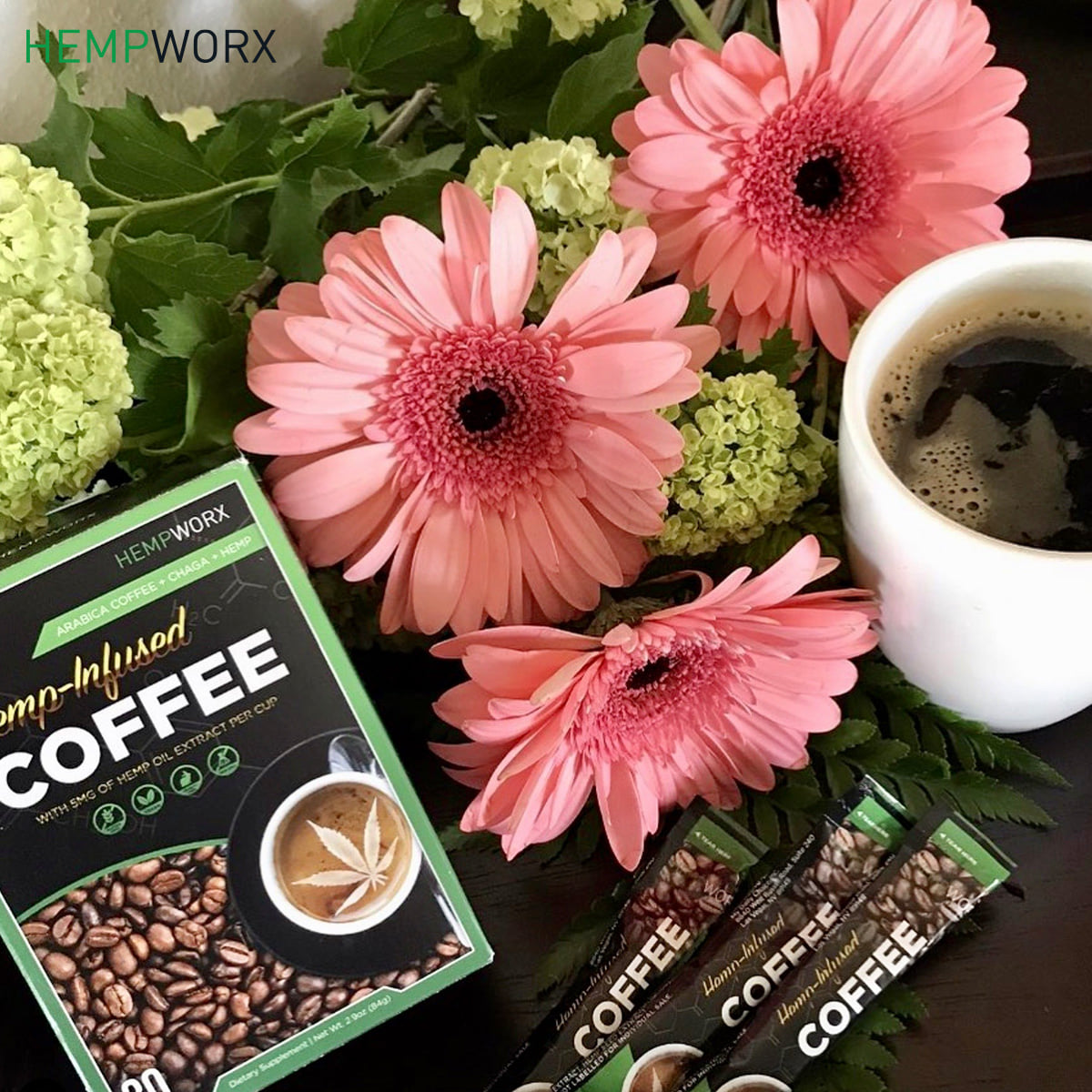 Need a Healthy Wake-Up? Try our Hempworx Coffee with CBD & Chaga!