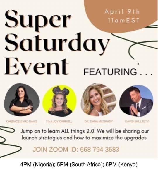 Super Saturday Event, 4.9.22