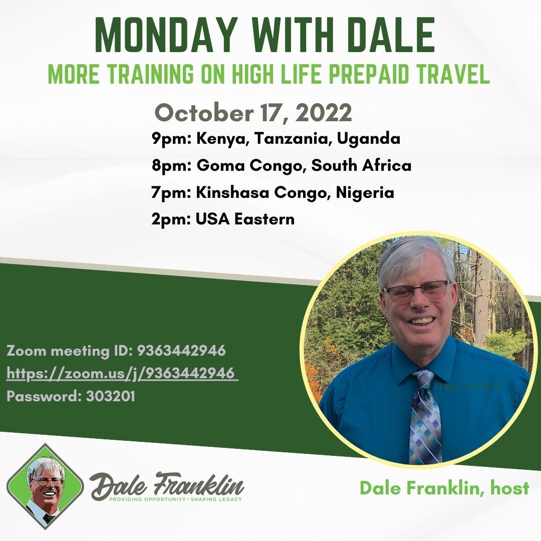 Join Dale on Monday, October 17th