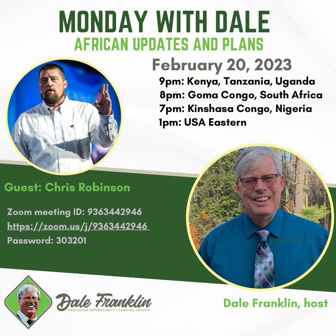 Replay: Monday with Dale: African Updates & Plans with Guest Chris Robinson